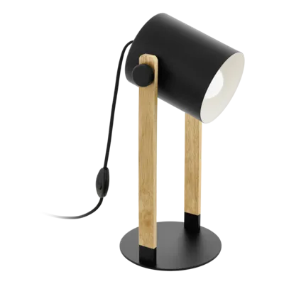 HORNWOOD Asztali E27 28W fek-krém/f