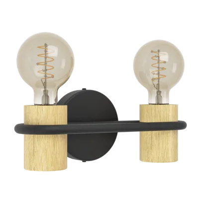 CHIEVELEY Fali E27 2x40W fekete/fa