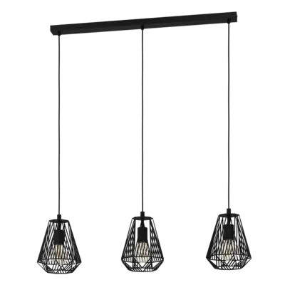 STYPE Függ. E27 3x40W fekete