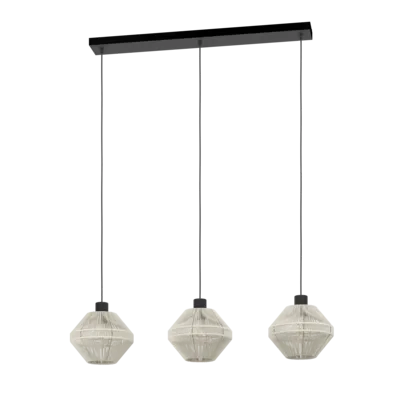 MIDSUMER függ. E27 3x40W fek/krém