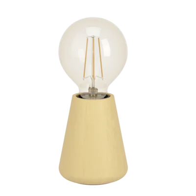 ASBY Asztali E27 40W világosbar/fa