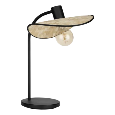 MARYWELL Asztali E27 40W fek/bamb.