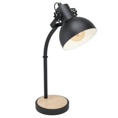 LUBENHAM Asztali E27 28W fekete/fa