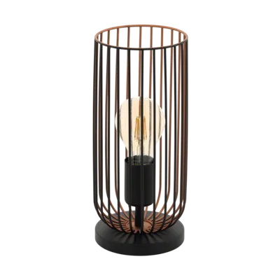 ROCCAMENA Asztali E27 1x60W fek/réz