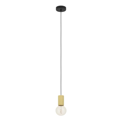 POZUETA 1 Függ. E27 1x40Wfekete/fa