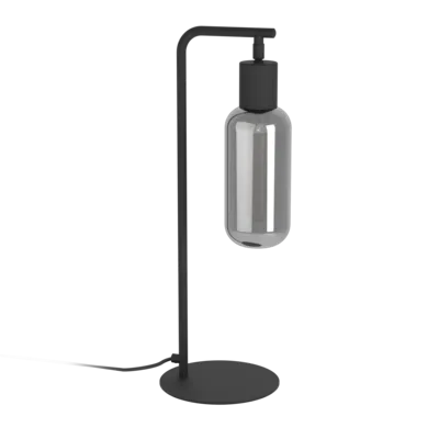 MAIONE Asztali E27 4W fekete/fa/szürke/átlátszó