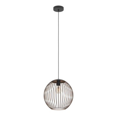 ALMANZORA Függ. E27 60W fek/réz