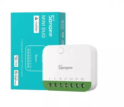 SONOFF MINI DUO 2-GANG WIFI@ SON-REL-MINI-2GS