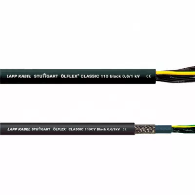 ÖLFLEX® CLASSIC 110 BK 7x 1 olajálló PVC vezérlőkábel, fekete