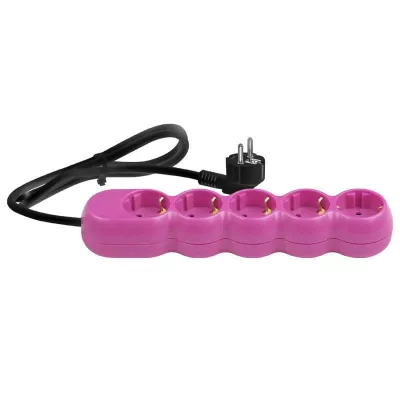 5-ös rózsaszín elosztó 2M-es H05VV-F 3G1.5 vezetékkel