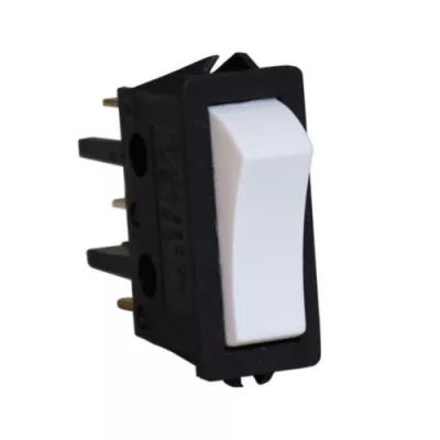 KB.130-104 átkapcsoló fekete ház, fehér billentyű, sarus