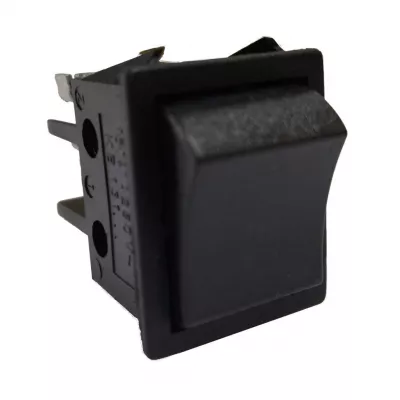 KB.131-055 kapcsoló fekete ház, fekete billentyű, csavaros