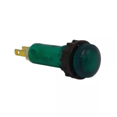 L-10 220V jelzőlámpa zöld domború