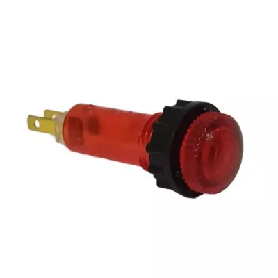 L-10 12V jelzőlámpa piros domború