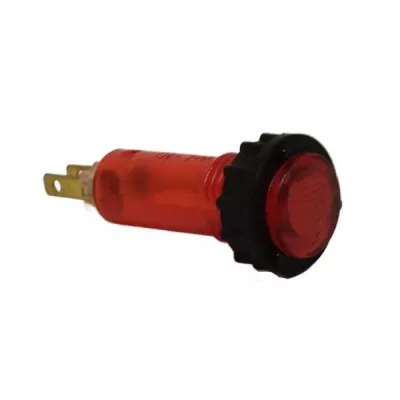 L-10 24V jelzőlámpa piros lapos