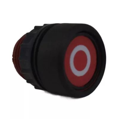 D-r-sw normál nyomófej, piros lapka  O  jellel, fekete frontgyűrűvel
