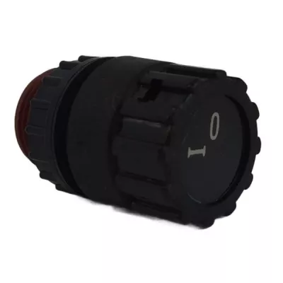 W-sw kétállású forgatógomb,  I-O  jellel, fekete frontgyűrűvel