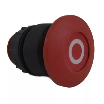 P-r-sw gombafejű nyomófej, piros, piros lapka  O  jellel, fekete frontgyűrűvel