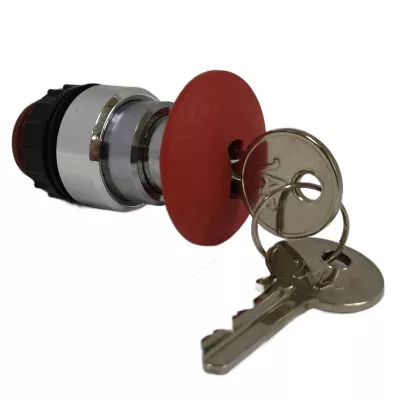 PS-v kulcsos vésznyomó, fémgőzölt frontgyűrűvel, csak fej, érintkezőelem nélkül