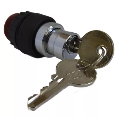 S-sw kulcsos nyomó, kulcs mindkét állásban kihúzható, fekete frontgyűrűvel