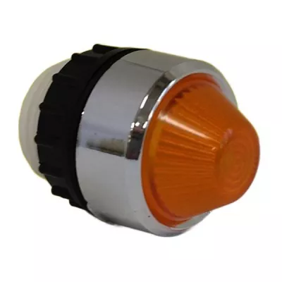 L2-ge jelzőlámpafej, sárga, fémgőzölt frontgyűrűvel