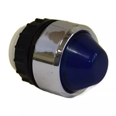 L2-bl jelzőlámpafej, kék, fémgőzölt frontgyűrűvel