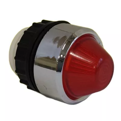 L2-rt jelzőlámpafej, piros, fémgőzölt frontgyűrűvel