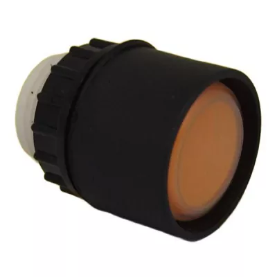 LT2-ge-sw világító nyomógomb, sárga, fekete frontgyűrűvel