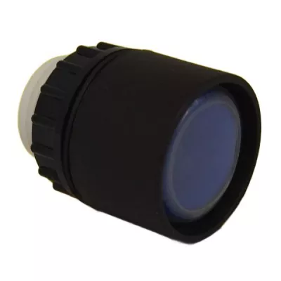LT2-bl-sw világító nyomógomb, kék, fekete frontgyűrűvel