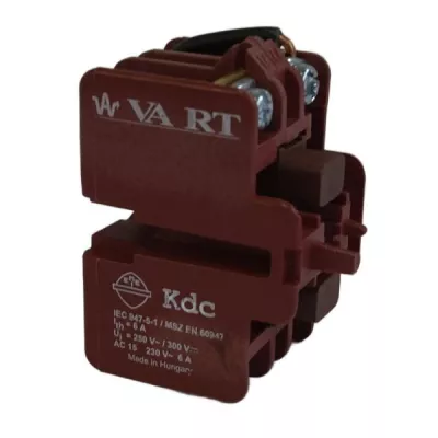 KDC érintkezőelem 1Z - 1NY alaplapra, kettős KI-BE nyomófejhez