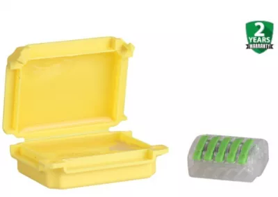 Vízálló műanyag doboz, sárga IPX8 53x39x24mm