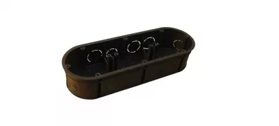 SZERELVÉNYDOBOZ SÜLLYESZTETT 3-AS 70×212×70×44mm FEKETE