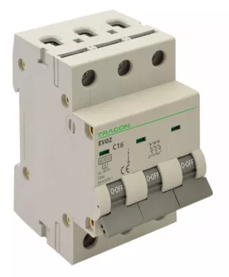 KISMEGSZAKÍTÓ 3P B KARAKTERISZTIKA 63A, B, 3P, 6kA