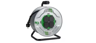 KÁBELDOB 25m H07RN-F 3×2,5mm2 IP44 4xSCHUKO, FÉMVÁZ