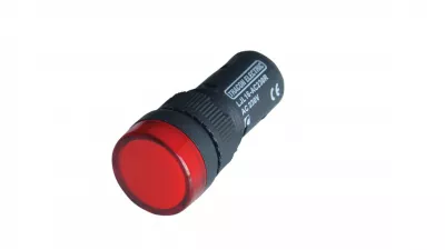 JELZŐLÁMPA 16mm-es LEDES 400V PIROS