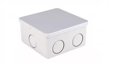 KÖTŐDOBOZ 80X80X40MM IP44 VILÁGOS SZÜRKE TELI FEDÉLLEL