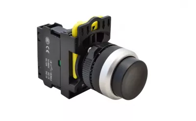 NYOMÓKAPCSOLÓ KIÁLLÓ FEKETE 1×NO, 5A/230V AC-15, IP42