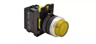 NYOMÓKAPCSOLÓ KIÁLLÓ SÁRGA, VILÁGÍTÓ 1×NO 5A/230V AC-15 IP42 LED 230VACDC