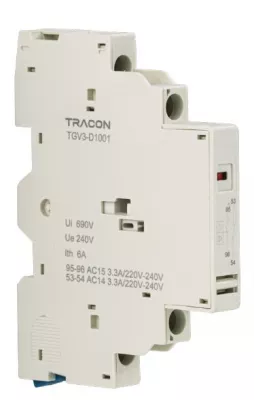 TÚLTERHELÉSI KIJELZŐ KIOLDÁSJELZŐVEL SEGÉDÉRINTKEZŐVEL 1xNO+1xNO