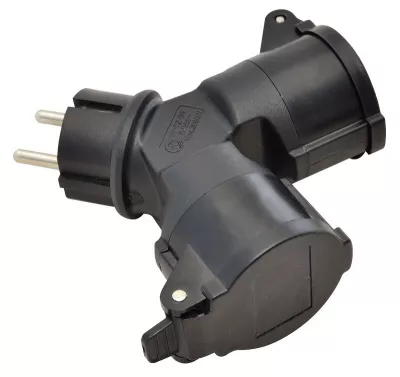 Ipari elosztó-csatlakozóalj 16A IP44 250VAC, 2xSCHUKO, max. 3680W