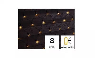 XMAS LED FÉNYHÁLÓ 6W 2600-2700K 220LED IP44 5+3x1,5M
