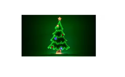 XMAS LED KARÁCSONYI TÜKÖRDÍSZ FENYŐ USB, 1,5m, 132LED, 4,5W, RGB