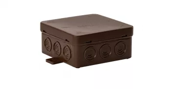 KÖTŐDOBOZ FALON KIVÜLI 85X85 BARNA IP54