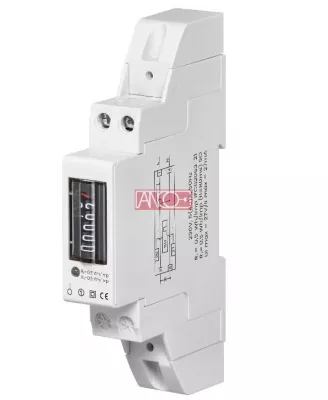 1 Fázisú elektromechanikus almérő 1 Modul, DIN sínre, 5- 40A
