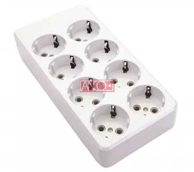 ELOSZTÓ 8-AS FEHÉR, SZERELHETŐ KÁBEL NÉLKÜL, 16A, 250V