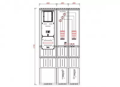 PVT-K-L 125S 125/5A 0,5S 2,5VA EGYEDI SZEKRÉNY RAJZ SZERINT