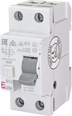 Áramvédő efi-2A 25/0,03A