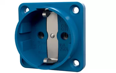 SCHUKO BEÉP. ALJ 16A 230V FED NÉLKÜL KÉK