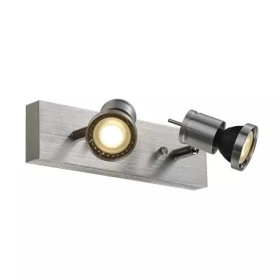 Fali spot lámpa 2*50W GU10 matt alu az izzó nem tartozék!