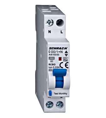 ÁRAMVÉD. KISMEGSZ. 6A 30mA 1+N B A